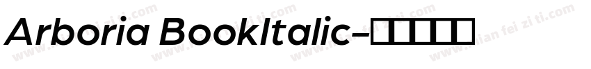 Arboria BookItalic字体转换